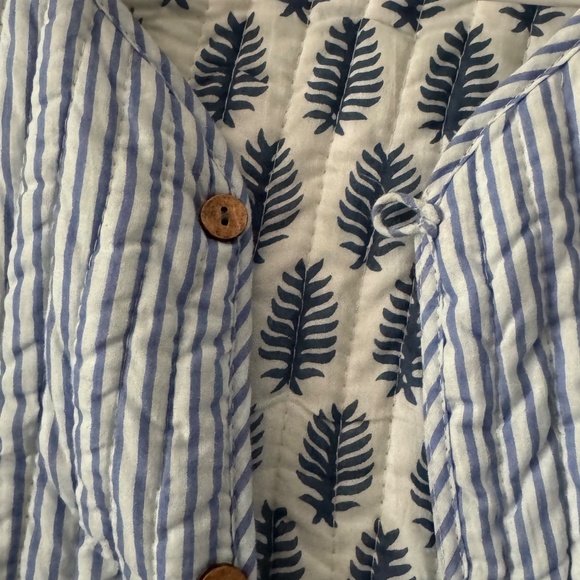 Block print quilted jacket reversible - Picture 2 of 4